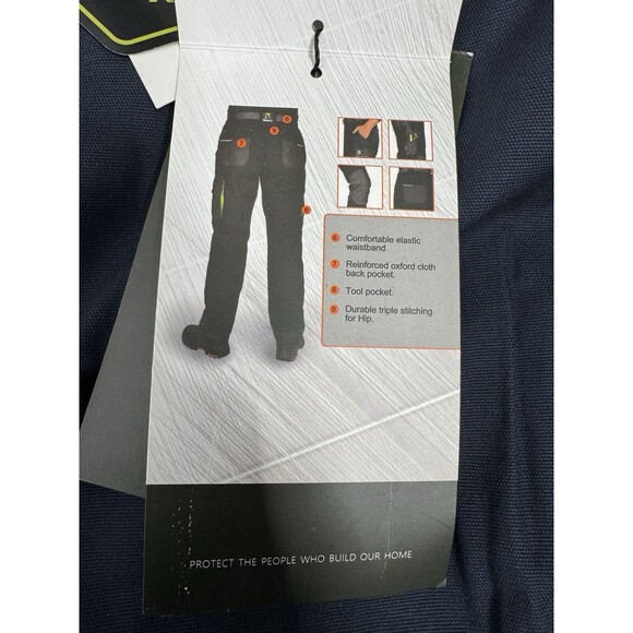 NWT Ellobird 40x32 Men's Cargo Tactical Double Knee Pants W Knee Pads Workwear - Picture 8 of 16